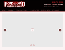 Tablet Screenshot of ironwoodsaloon.com